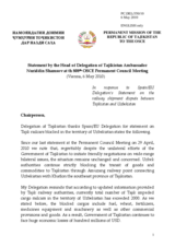 Statement by the Delegation of Tajikistan in response to the statement by the Spanish Presidency of the Council of the European Union on the case of Nematullo Botakuziev in Tajikistan