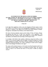 Statement by the Delegation of Serbia on the Summit of the Heads of State of Turkey, Bosnia-Herzegovina and Serbia in Istanbul, 24 April 2010