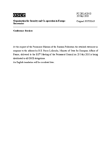 Statement by the Delegation of the Russian Federation in response to the address by the Minister of State for European Affairs of France, Pierre Lellouche (ru)