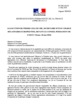 Address by the Minister of State for European Affairs of France, Pierre Lellouche (fr)