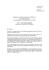 Statement by the Delegation of San Marino on the death penalty in the United States of America