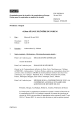 Journal of the 613th Plenary Meeting of the Forum for Security Co-operation (fr)