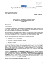 Report by the Head of the OSCE Action against Terrorism Unit, Raphael Perl