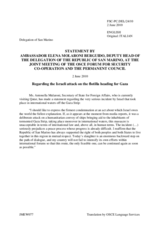 Statement by the Delegation of San Marino on the storming of the ship Marmara and the humanitarian situation in Gaza