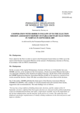 Statement by the Delegation of Norway on the follow-up to the OSCE/ODIHR Election Assessment Mission Report (ODIHR.GAL/80/09) on the parliamentary elections held in Norway on 14 September 2009
