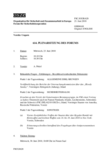 Journal of the 614th Plenary Meeting of the Forum for Security Co-operation (de)