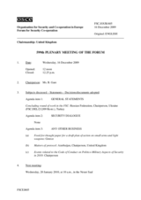 Journal of the 599th Plenary Meeting of the Forum for Security Co-operation