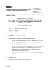 Journal of the 493rd Special Plenary Meeting of the Forum for Security Co-operation (fr)