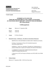 Journal of the 493rd Special Plenary Meeting of the Forum for Security Co-operation (de)