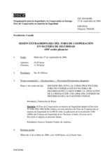 Journal of the 494th Special Plenary Meeting of the Forum for Security Co-operation (es)