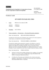 Journal of the 495th Plenary Meeting of the Forum for Security Co-operation (es)