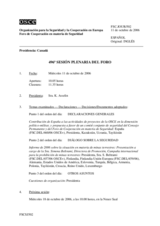 Journal of the 496th Plenary Meeting of the Forum for Security Co-operation (es)