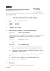 Journal of the 497th Plenary Meeting of the Forum for Security Co-operation