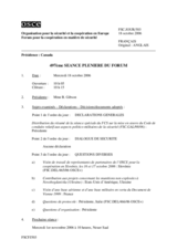 Journal of the 497th Plenary Meeting of the Forum for Security Co-operation (fr)