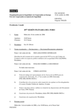 Journal of the 497th Plenary Meeting of the Forum for Security Co-operation (es)