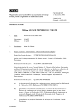 Journal of the 501th Plenary Meeting of the Forum for Security Co-operation (fr)