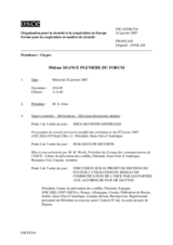 Journal of the 504th Plenary Meeting of the Forum for Security Co-operation (fr)