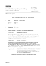 Journal of the 505th Plenary Meeting of the Forum for Security Co-operation