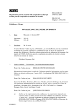 Journal of the 507th Plenary Meeting of the Forum for Security Co-operation (fr)