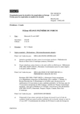 Journal of the 512th Plenary Meeting of the Forum for Security Co-operation (fr)