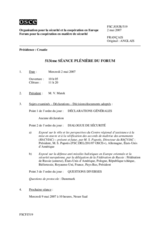 Journal of the 513th Plenary Meeting of the Forum for Security Co-operation (fr)
