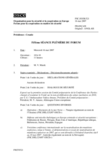 Journal of the 515th Plenary Meeting of the Forum for Security Co-operation (fr)