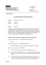 Journal of the 518th Plenary Meeting of the Forum for Security Cooperation (de)