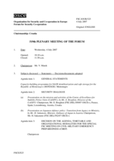 Journal of the 519th Plenary Meeting of the Forum for Security Cooperation