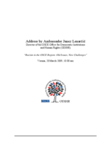 OSCE/ODIHR roundtable discussion, "Racism in the OSCE Region: Old Issues, New Challenges"