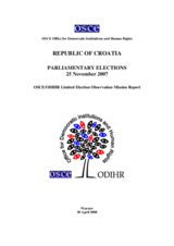 Croatia, Parliamentary Elections, 25 November 2007: Final Report