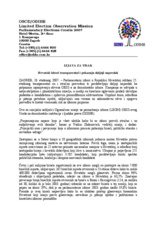 Hrvatska, Parlamentarni izbori, 25. studenog 2007.: Izjava za tisak