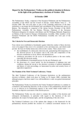 Report by the Parliamentary Troika on the political situation in Belarus in the light of the parliamentary elections on 15 October 2000