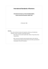 International Covenant on Civil and Political Rights, General Assembly Resolution 2200A (XXI). 16 December 1966