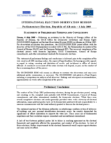 Albania, Parliamentary Elections, 3 July 2005: Preliminary Statement