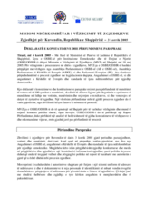 Republika e Shqipërisë, Zgjedhjet për Kuvendin, 3 korrik 2005: Deklaratë e Konstatimeve dhe Përfundimeve Paraprake