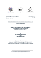 Albania: Draft Joint Opinion on Amendments to the Election Code