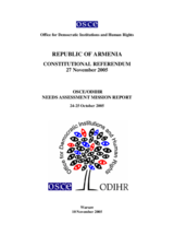 Armenia, Constitutional Referendum, 27 November 2005: Needs Assessment Mission Report