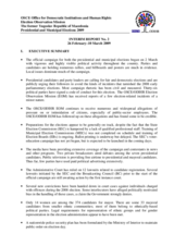 Former Yugoslav Republic of Macedonia, Presidential and Municipal Elections, 22 March and 5 April 2009: Interim Report No. 2