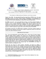 Former Yugoslav Republic of Macedonia, Early Parliamentary Elections, 1 June 2008: Preliminary Statement