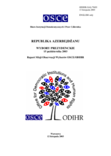 Azerbejdżan, Wybory prezydenckie, 15 października 2003 r.: Raport końcowy