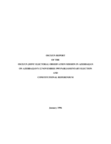 Azerbaijan, Parliamentary Elections and Constitutional Referendum, 12 November 1995: OSCE/UN Report