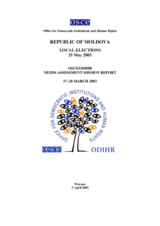 Moldova, Local Elections, 25 May and 8 June 2003: Needs Assessment Mission Report