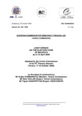 Moldova: Joint Opinion on the Election Code