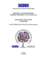 Montenegro, Municipal Elections, 15 May 2002: Final Report