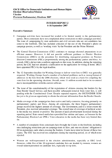 Ukraine, Early Parliamentary Elections, 30 September 2007: Interim Report No. 2
