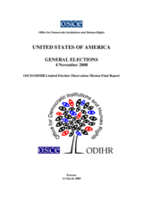 United States, General Elections, 4 November 2008: Final Report