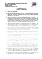 Albania, Local Elections, 18 February 2007: Interim Report No. 3
