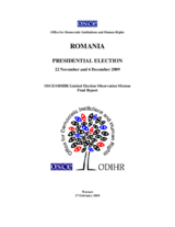 Romania, Presidential Election, 22 November and 6 December 2009: Final Report