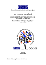 Republika e Shqipërisë, Zgjedhjet për Qeverisjen Vendore, 12 tetor 2003 dhe 25 janar 2004: Raporti Përfundimtar