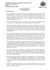 Georgia, Parliamentary Elections, 21 May 2008: Interim Report No. 1